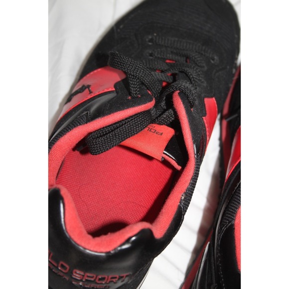 POLO SPORT RALPH LAUREN Men\'s 15 D Slaton Pony Black Red Sneakers Shoes main image 8
